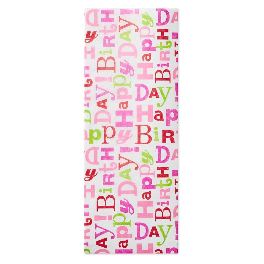 Hallmark Tissue Paper, Pink Happy Birthday