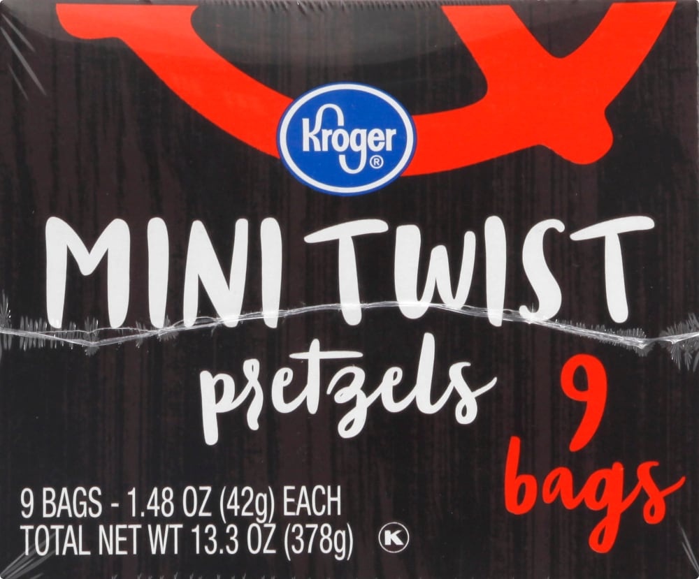 slide 1 of 1, Kroger Mini Twist Pretzels Multipack, 9 ct: 1.48 oz