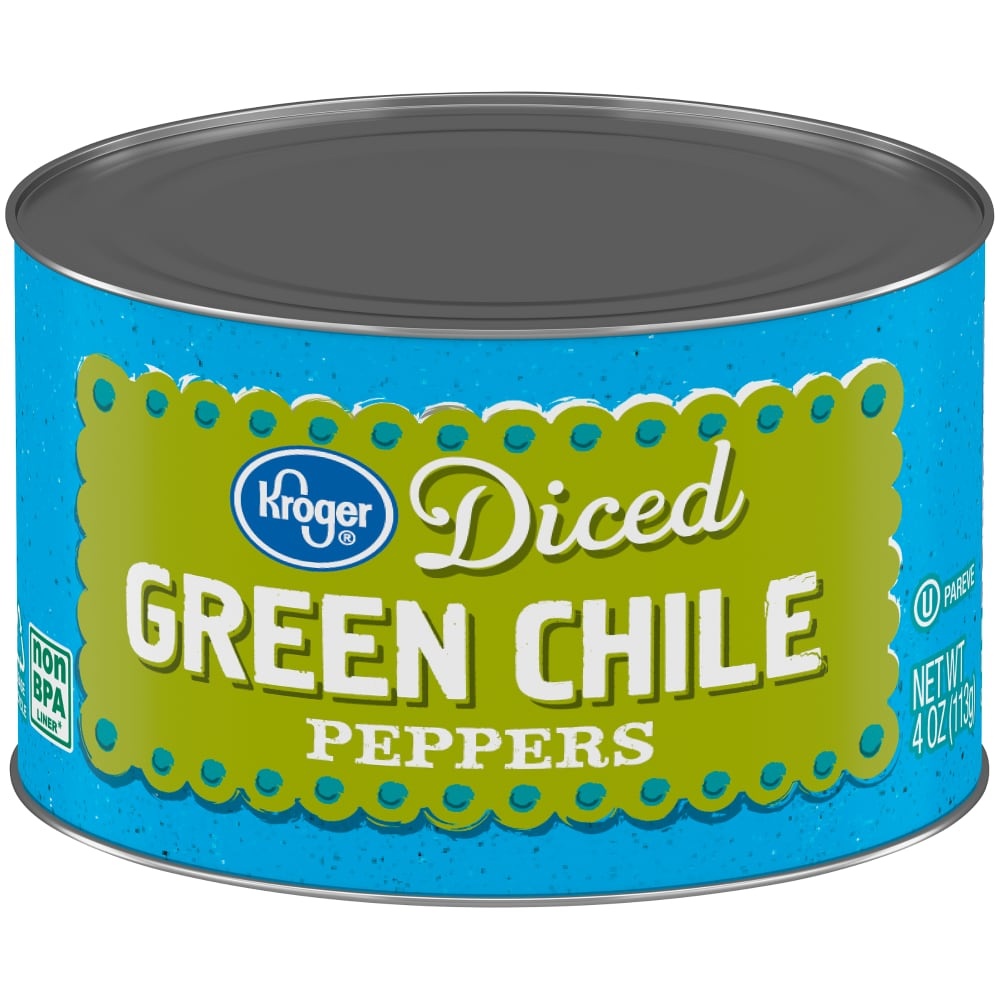 slide 1 of 1, Kroger Diced Green Chile Peppers, 4 oz