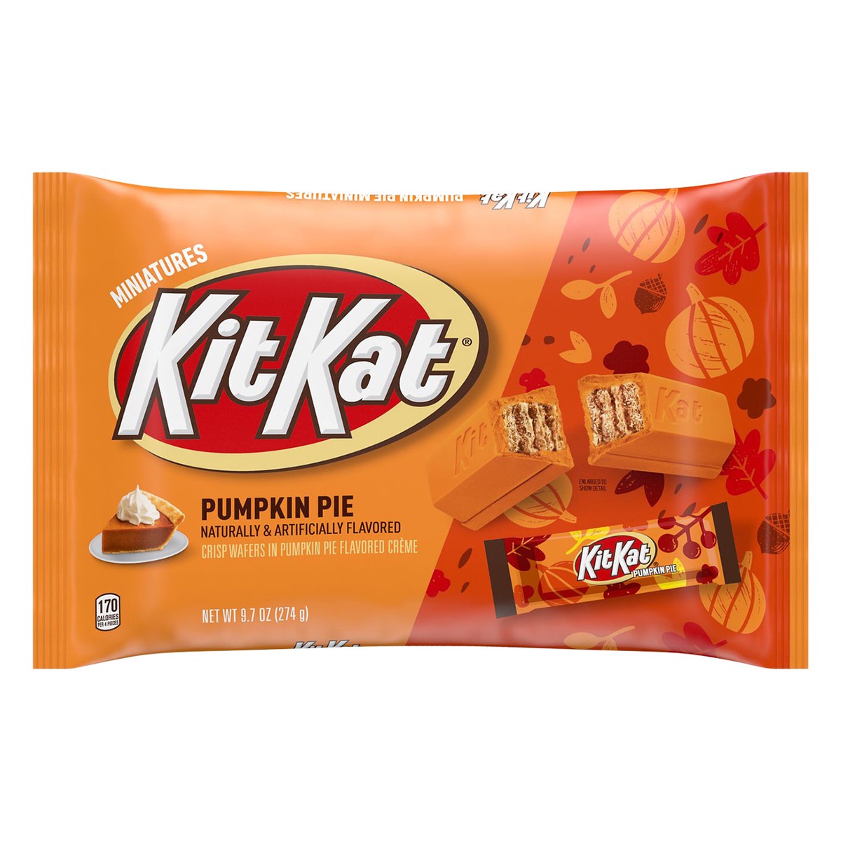 slide 1 of 9, KIT KAT Miniatures Pumpkin Pie Crisp Wafers 9.7 oz, 9.7 oz