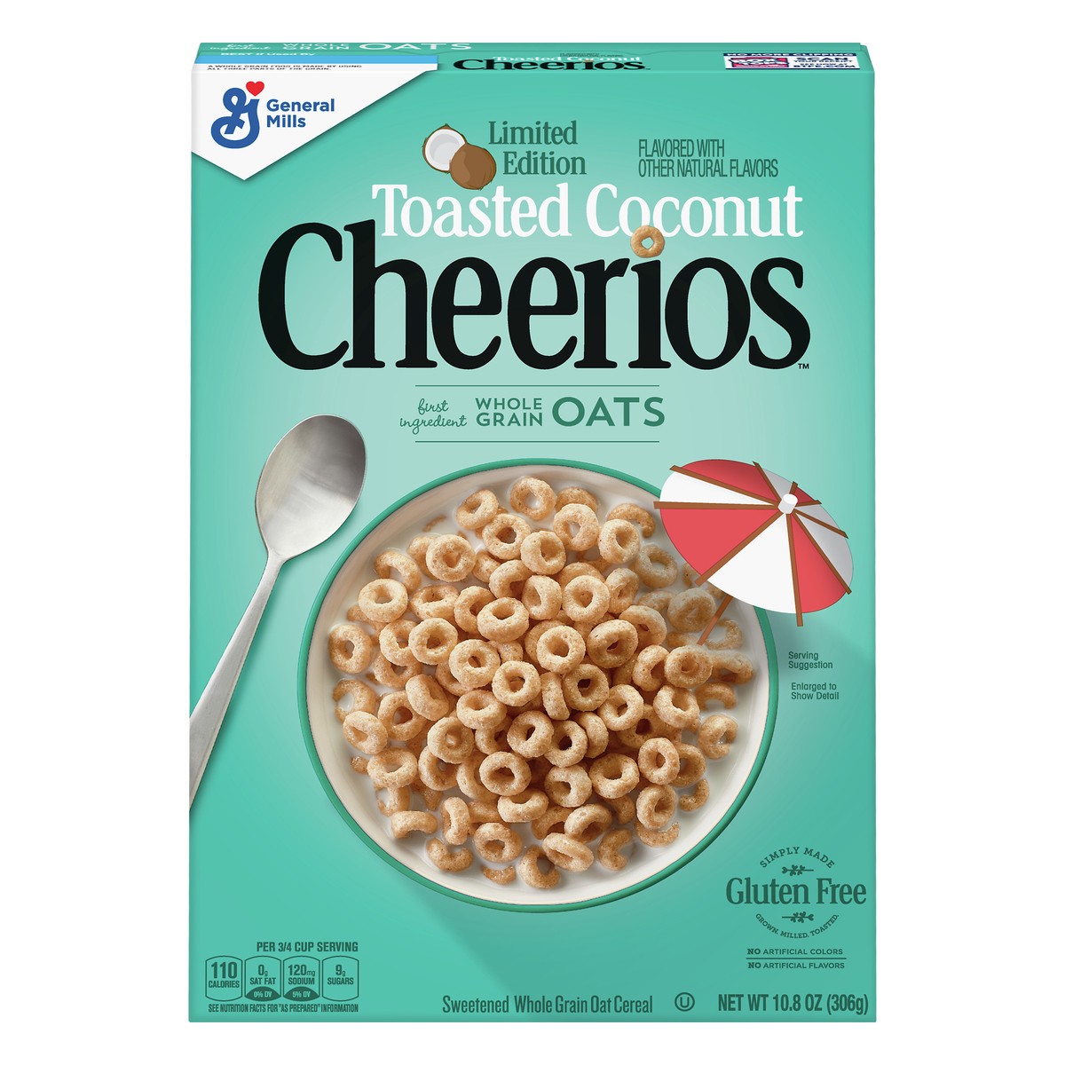 slide 1 of 9, Cheerios Toasted Coconut Cereal 10.8 oz, 10.8 oz