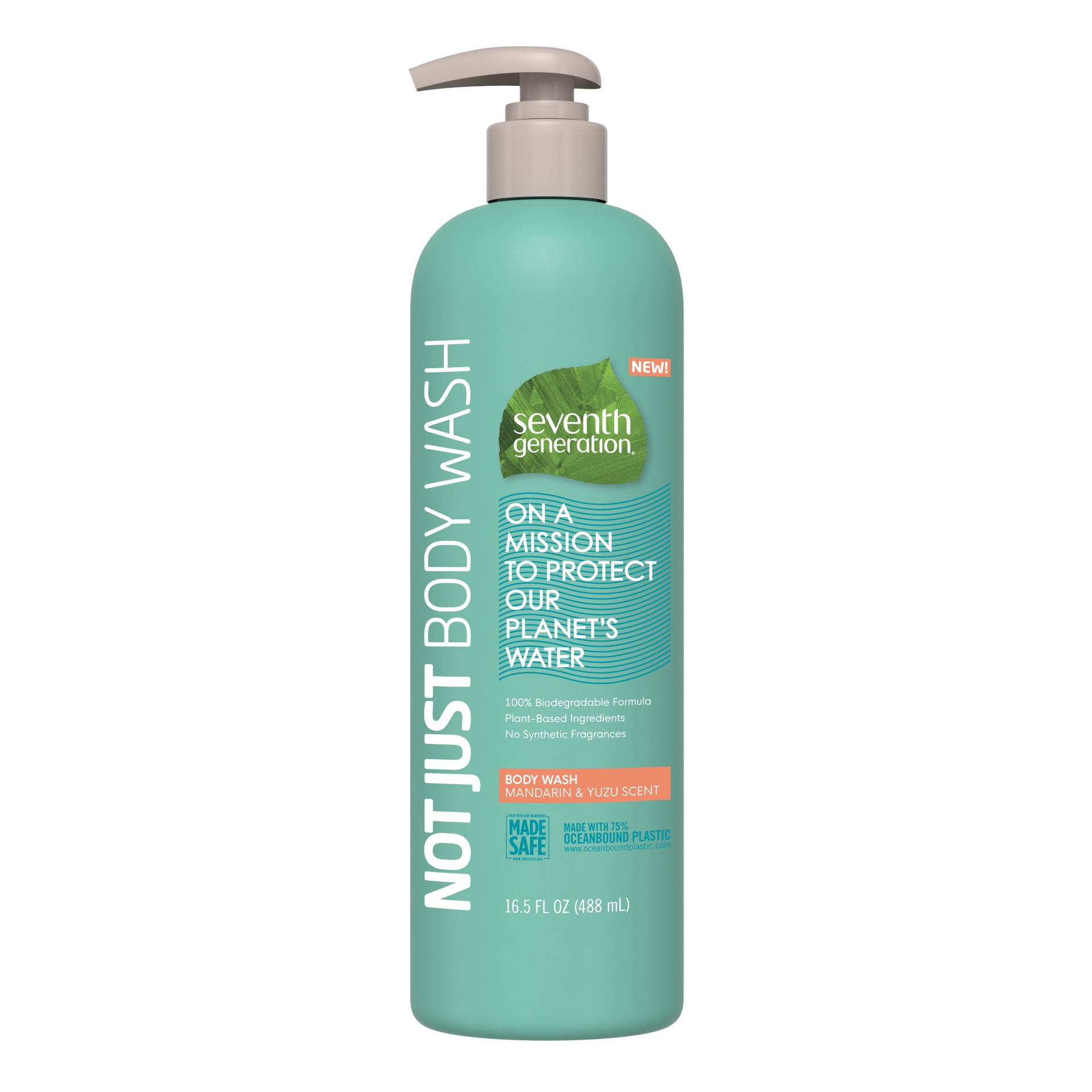 slide 1 of 1, Seventh Generation Mandarin & Yuzu Body Wash, 16.5 oz