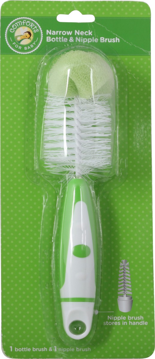 slide 6 of 10, Comforts for Baby Narrow Neck Bottle & Nipple Brush 1 ea, 1 ct