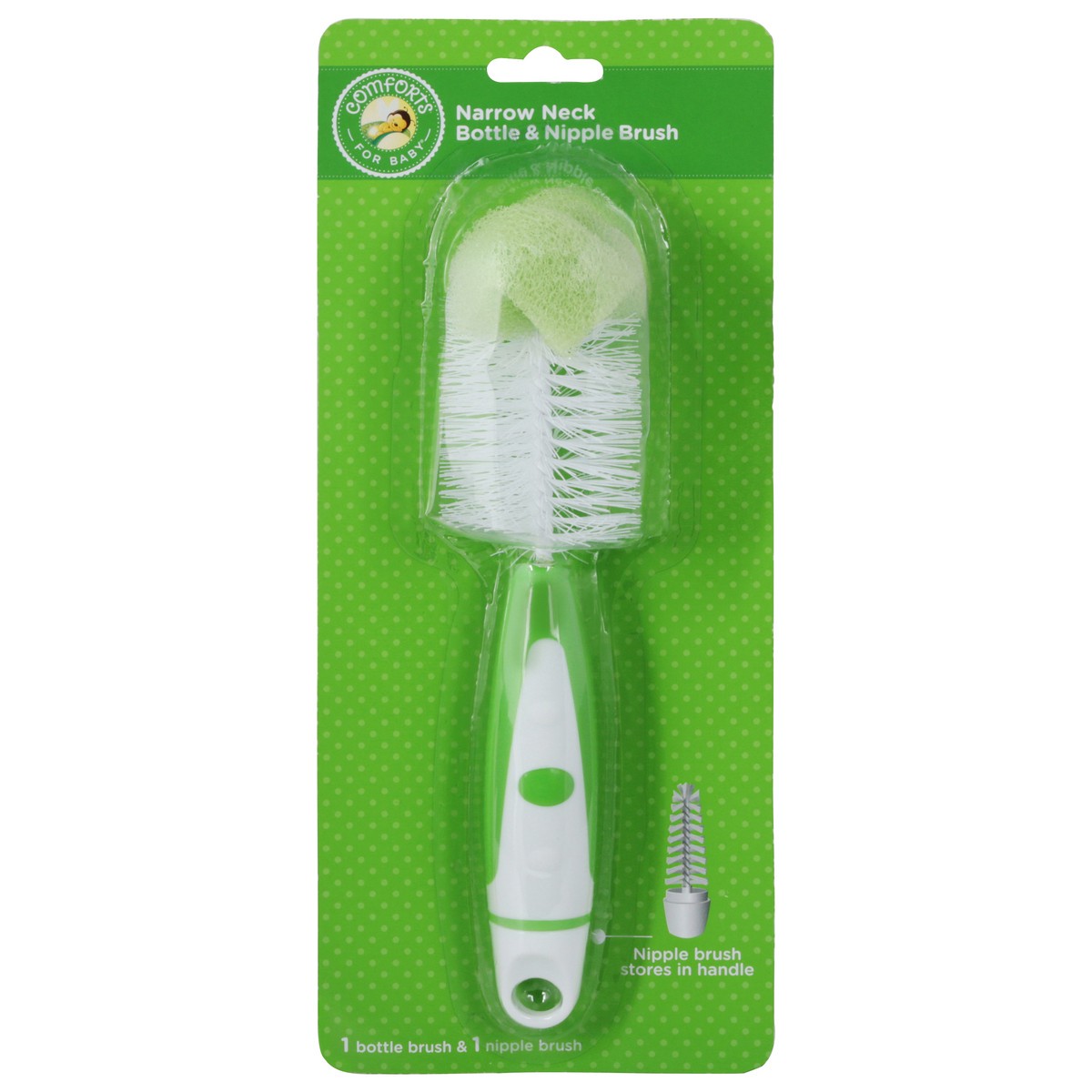 slide 1 of 10, Comforts for Baby Narrow Neck Bottle & Nipple Brush 1 ea, 1 ct