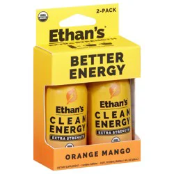 Ethan's Extra Strength Orange Mango Clean Energy Shot 2 - 2 fl oz Bottles