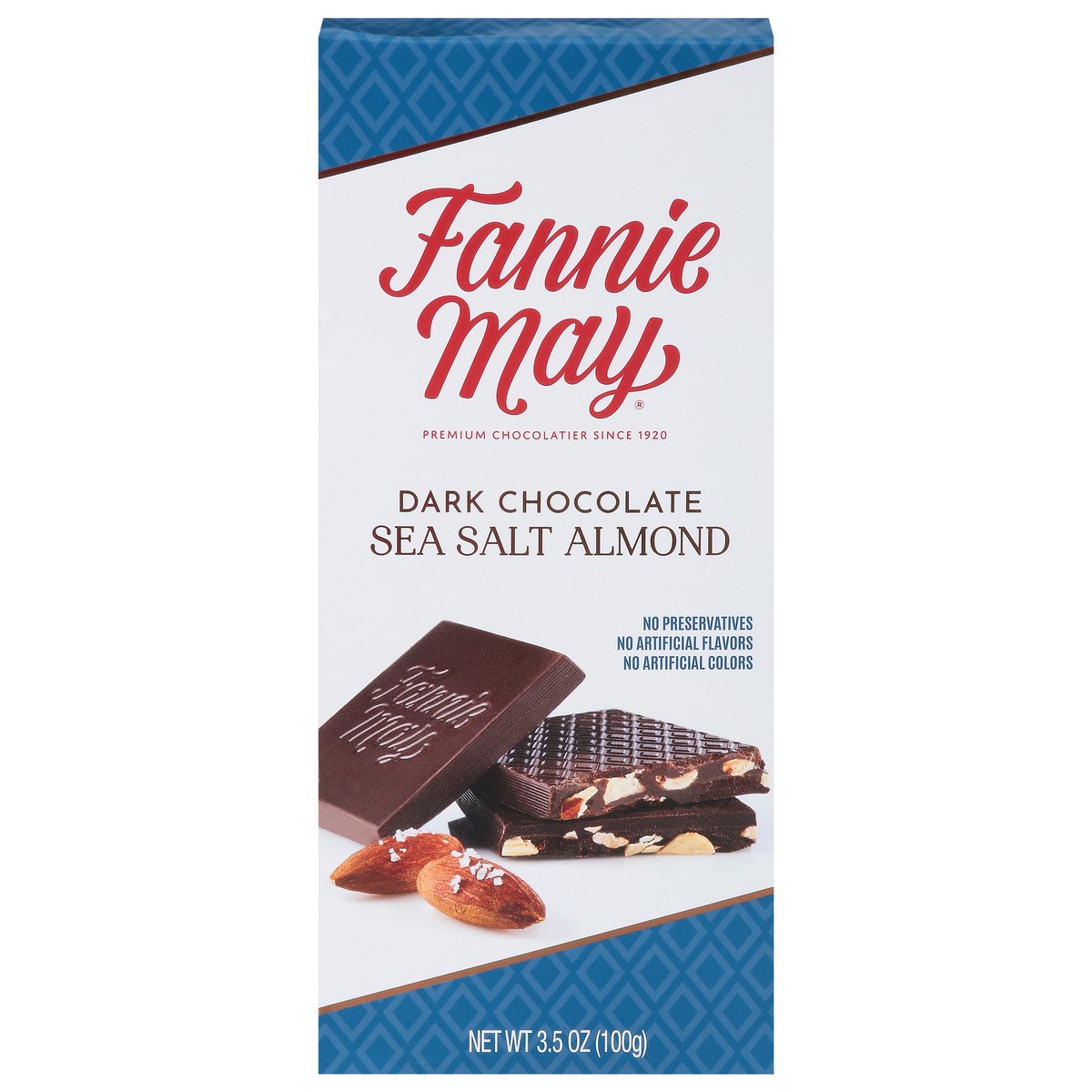 slide 11 of 11, Fannie May Sea Salt Almond Dark Chocolate 3.5 oz, 3.5 oz