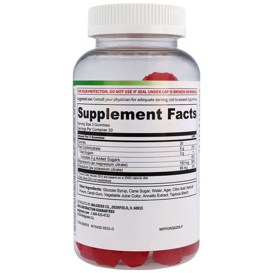 slide 2 of 5, Walgreens Free & Pure Potassium Gummies Peach Strawberry, 90 ct