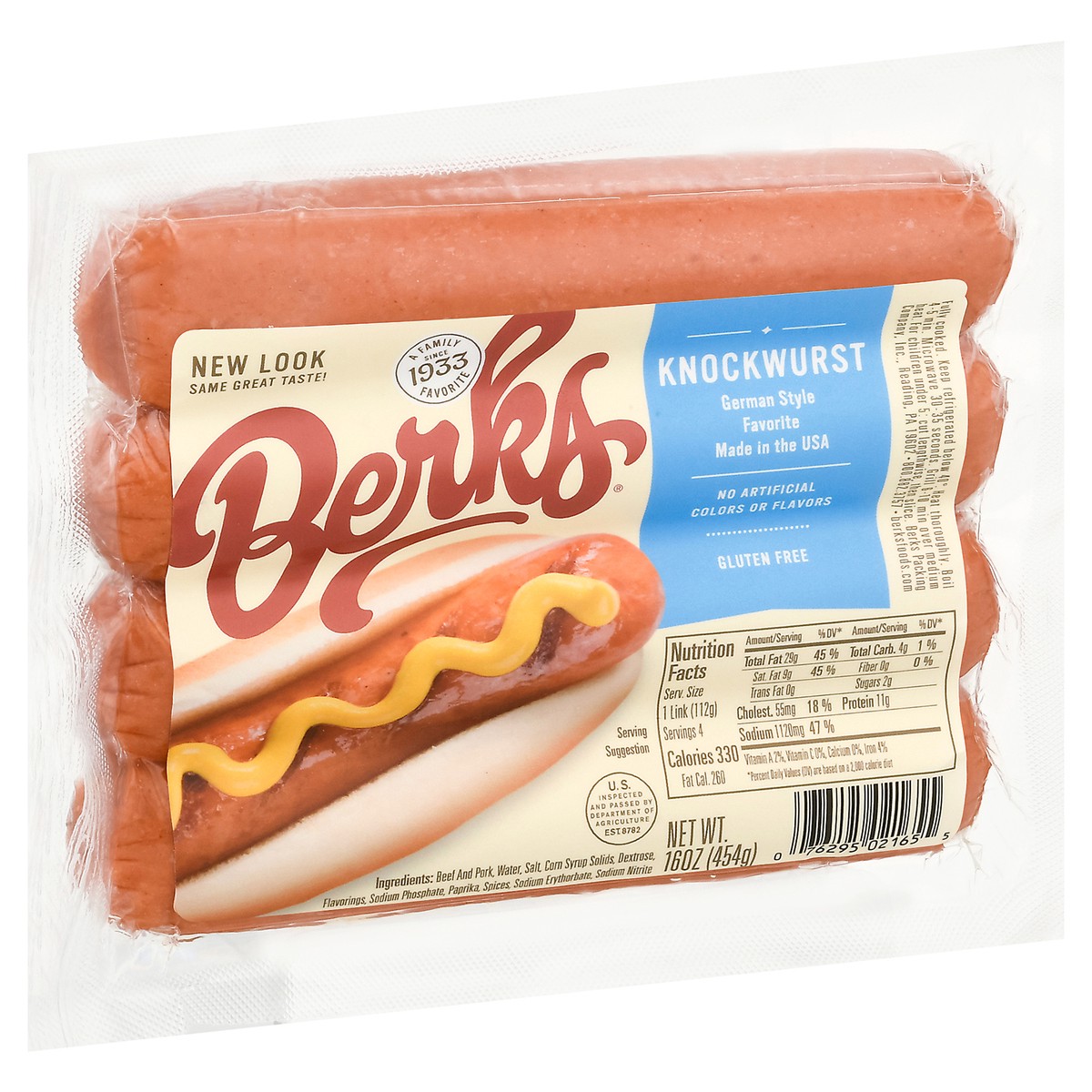 slide 6 of 9, Berks German Style Knockwurst 16 oz, 16 oz