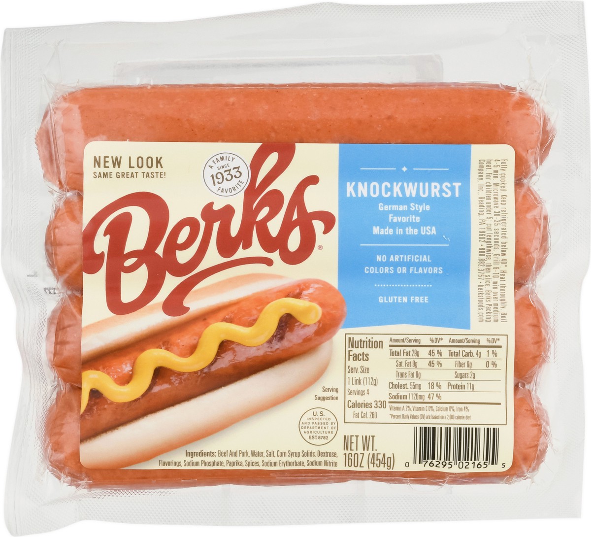 slide 2 of 9, Berks German Style Knockwurst 16 oz, 16 oz