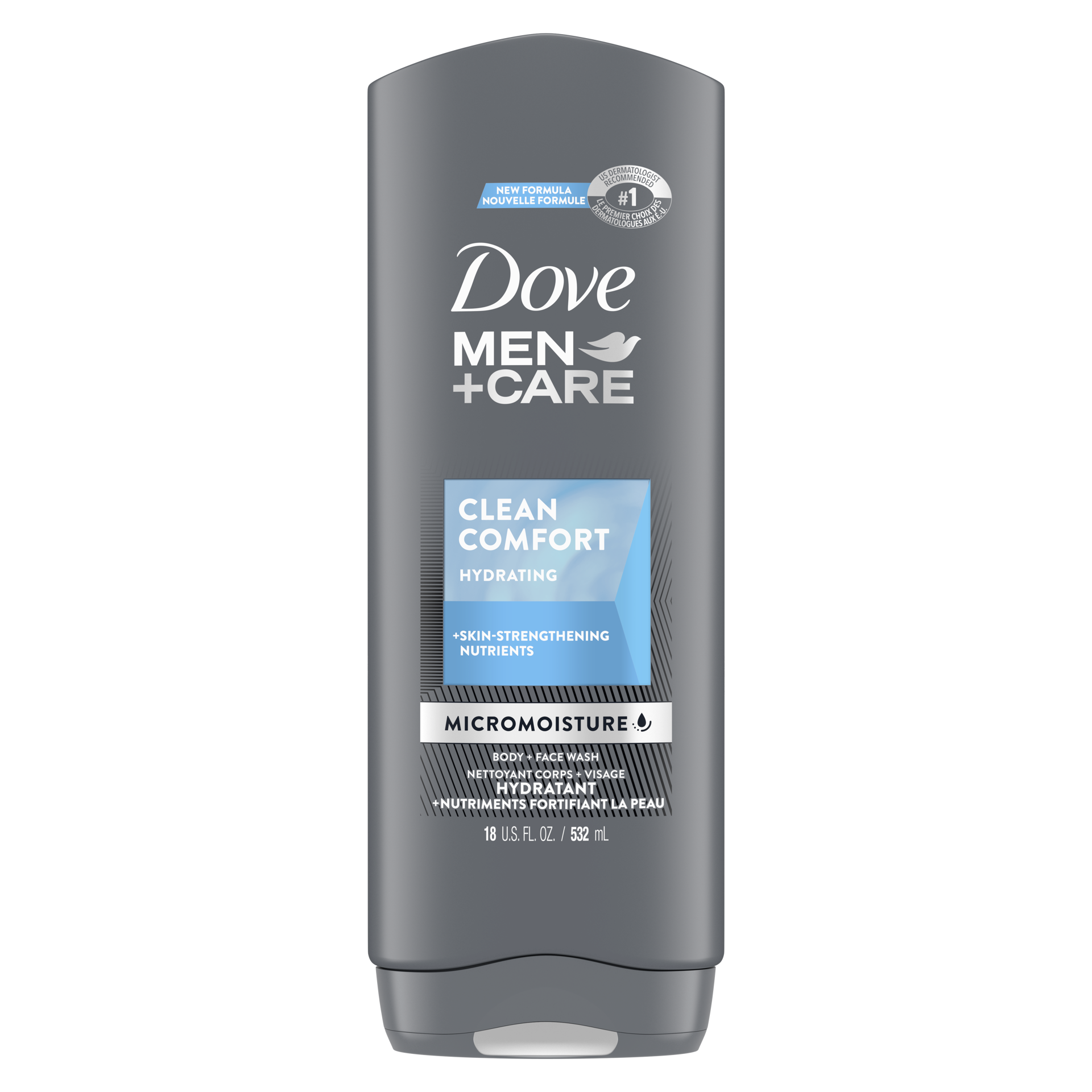 slide 4 of 4, Dove Body and Face Wash Hydrating Clean Comfort, 18 oz, 18 oz