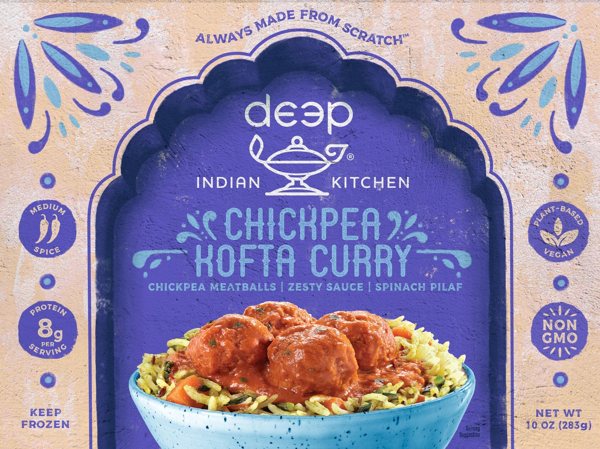 slide 1 of 10, Deep Indian Kitchen Chickpea Kofta Curry, 10 oz