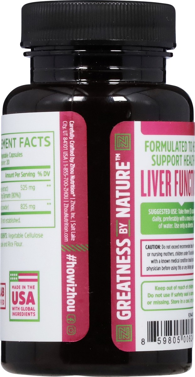 slide 9 of 13, Zhou Milk Thistle 60 Veggie Capsules, 60 ct