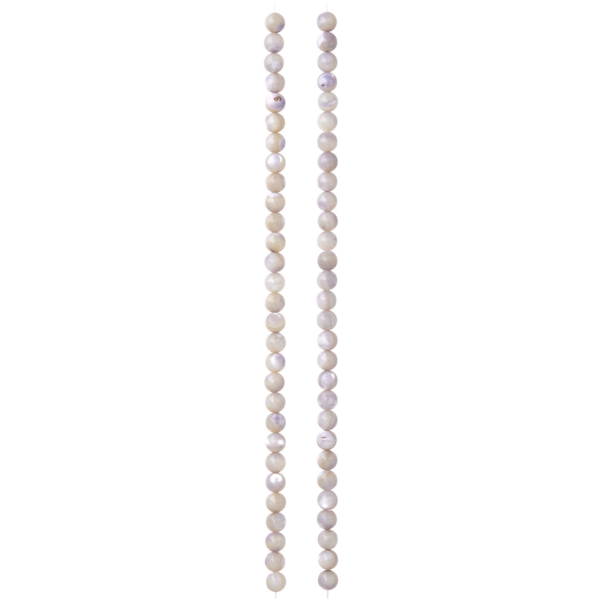 slide 3 of 3, Light Gray Mother Of Pearl Round Beads, 4mm By Bead Landing, 4 mm