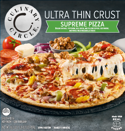 slide 1 of 1, Culinary Circle Thin Crust Pizza Tc Supreme, 16.2 oz