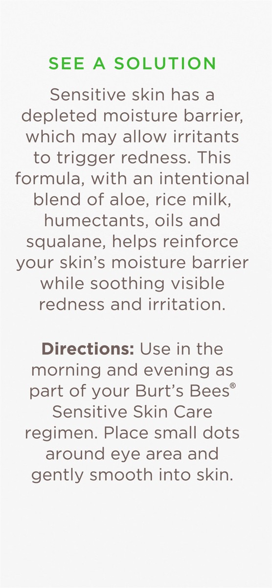 slide 6 of 9, Burt's Bees Sensitive Eye Cream, 0.5 oz