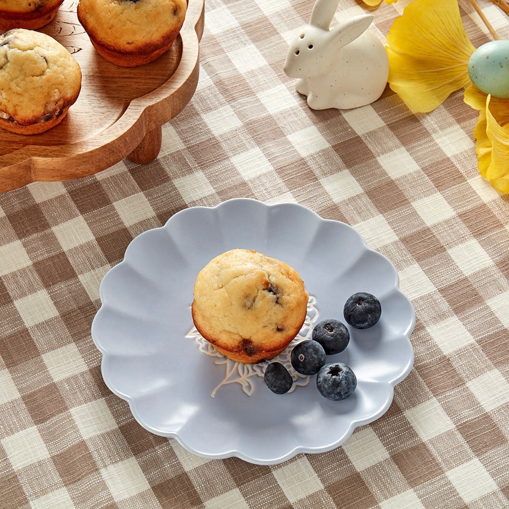 slide 2 of 4, SDS for HD Designs Scalloped Dessert Plate – Hydrangea, 7 in