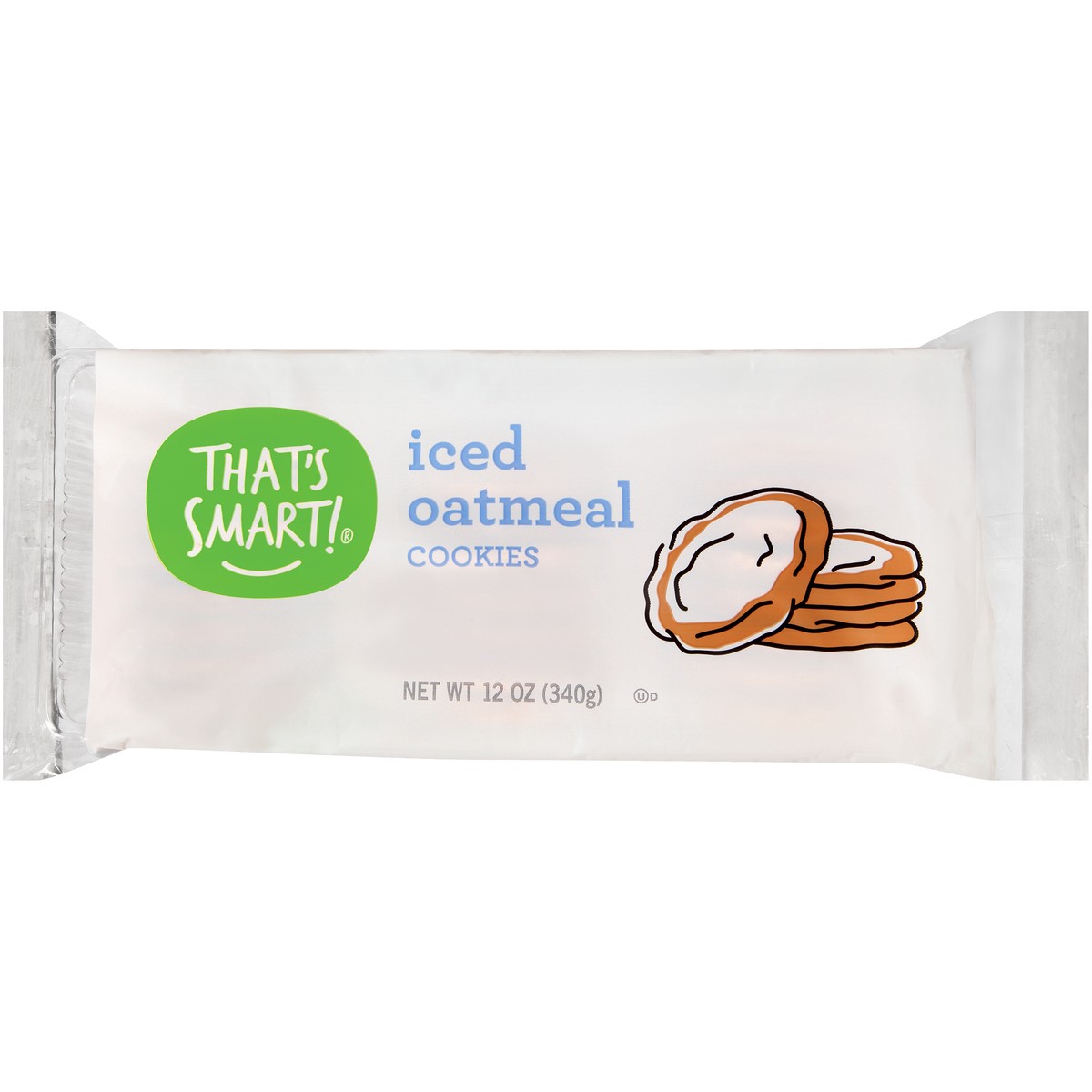 slide 1 of 9, That's Smart! Iced Oatmeal Cookies, 12 oz