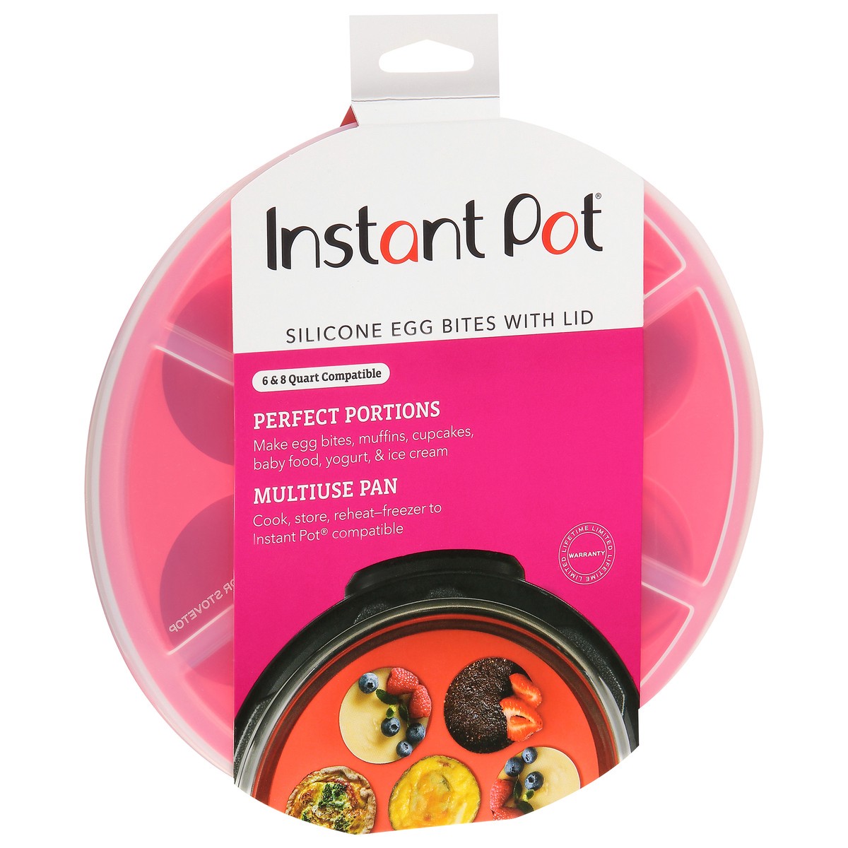 slide 2 of 9, Instant Pot Silicone Egg Bites with Lid 1 ea, 1 ct