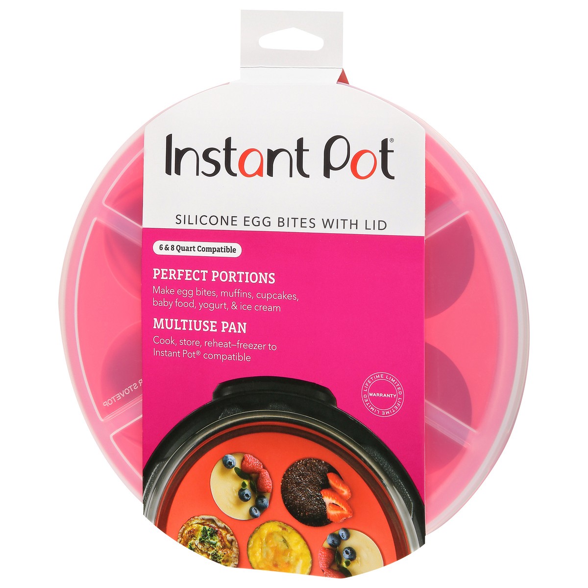 slide 8 of 9, Instant Pot Silicone Egg Bites with Lid 1 ea, 1 ct
