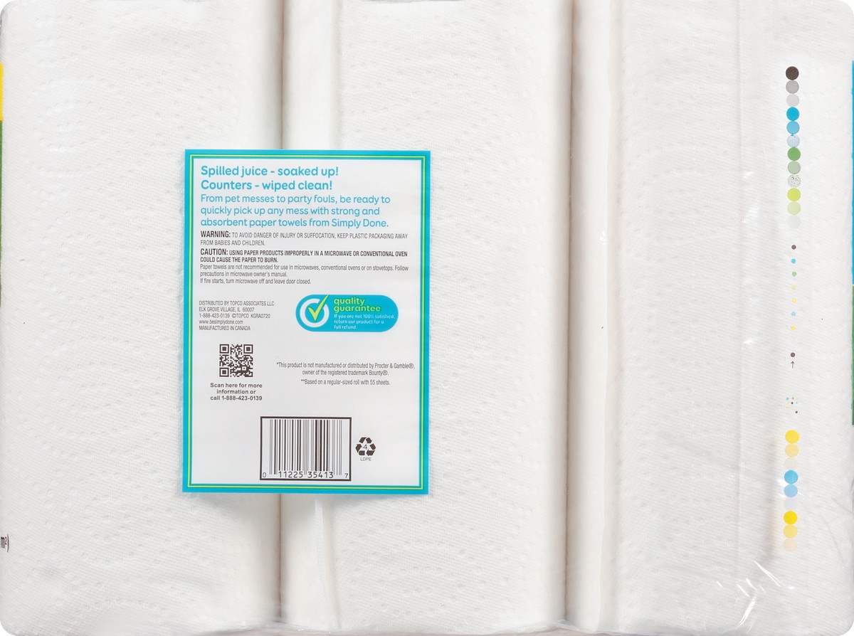 slide 6 of 9, Simply Done 2-Ply Simple Size Select Strong & Absorbent Ultra Paper Towels 6 ea, 6 ct