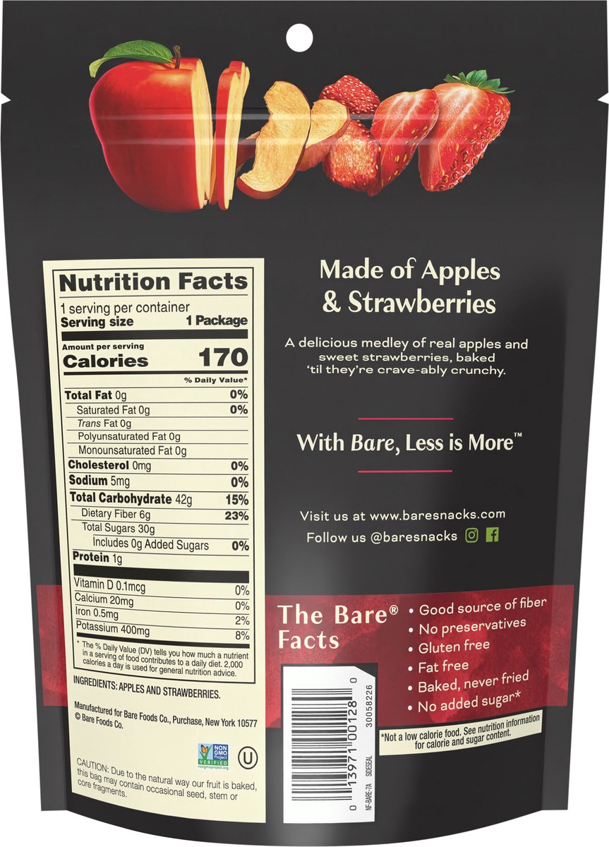 slide 2 of 3, Bare Baked Crunchy Apple Chips & Strawberry Chips Medley 1.6 Oz, 1.6 oz