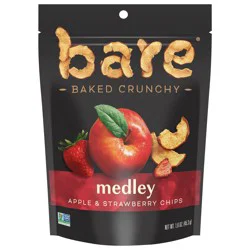 Bare Baked Crunchy Apple Chips & Strawberry Chips Medley 1.6 Oz