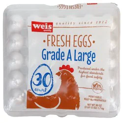 Weis Quality Grade A Large 2.5 Dozen Eggs