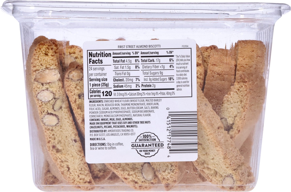 slide 7 of 14, First Street Almond Biscotti, 20 ct