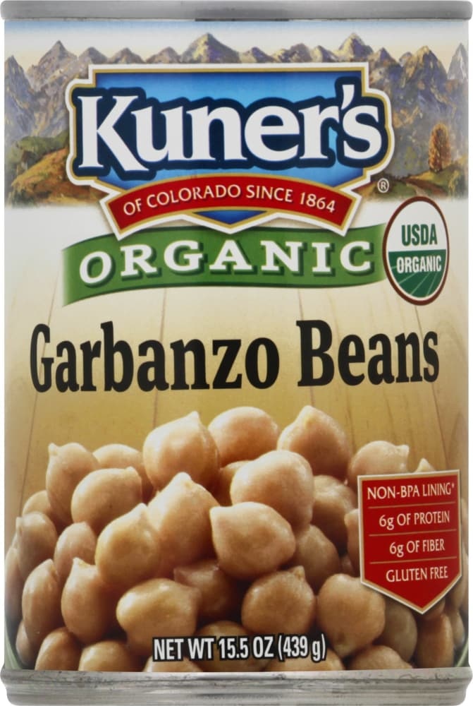 slide 1 of 1, Kuner's Beans Organic Garbanzo, 15.5 oz