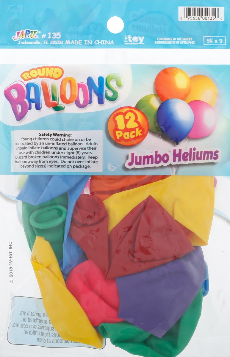 slide 5 of 9, Ja-Ru Jaru Super Round Balloons, 12 ct