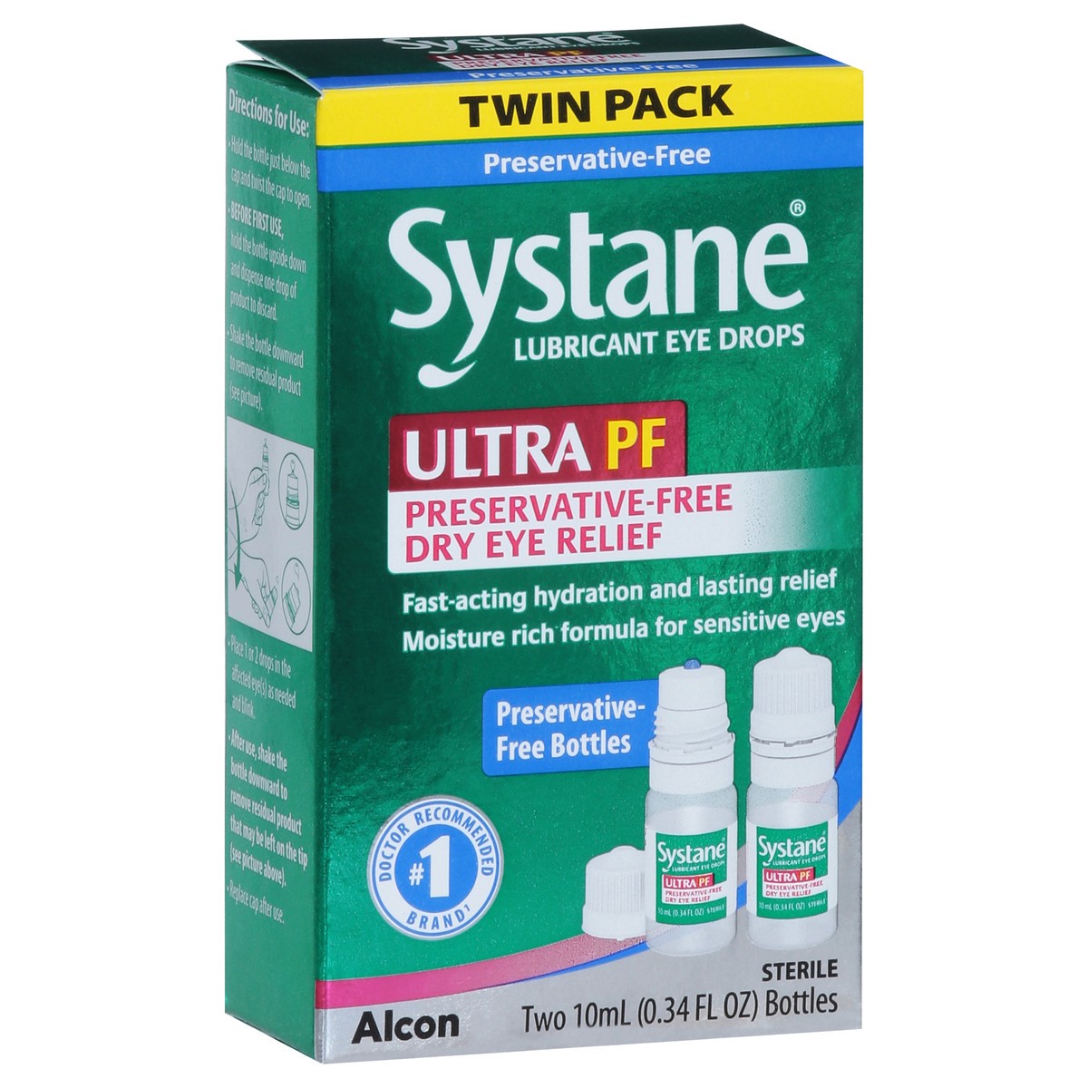 slide 8 of 9, Systane Lubricant Ultra PF Eye Drops Twin Pack 2 - 10 ml Bottles, 10 ml