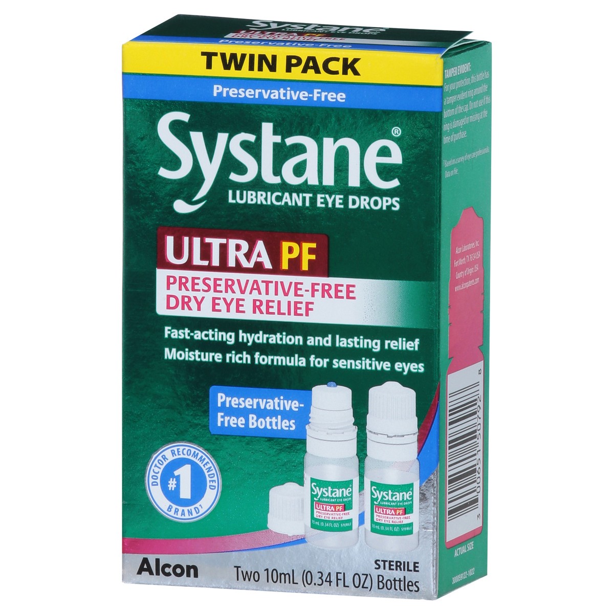 slide 6 of 9, Systane Lubricant Ultra PF Eye Drops Twin Pack 2 - 10 ml Bottles, 10 ml