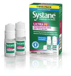 Systane Lubricant Ultra PF Eye Drops Twin Pack 2 - 10 ml Bottles