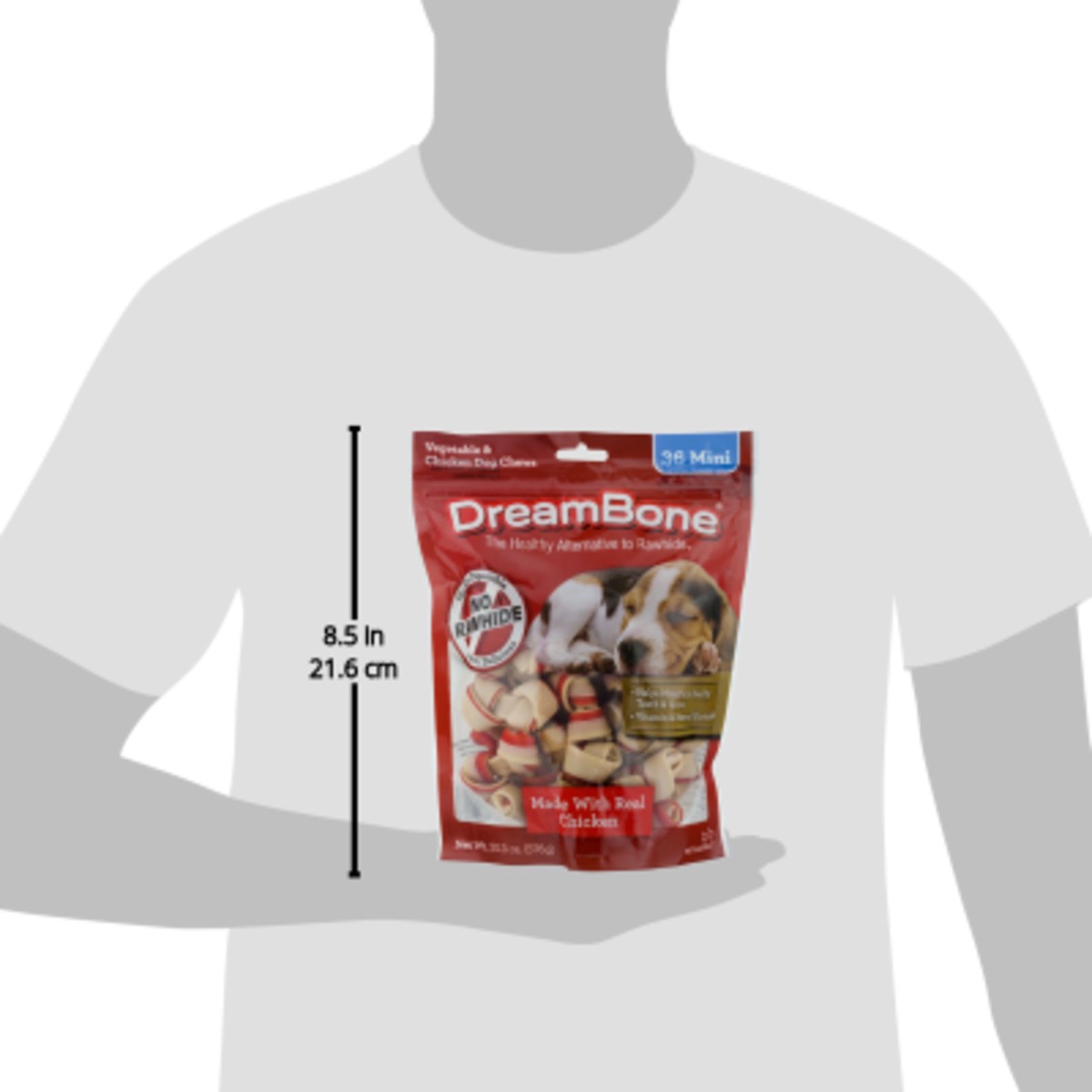 slide 5 of 10, DreamBone Classic Bones Minis, Chicken, 36 ct