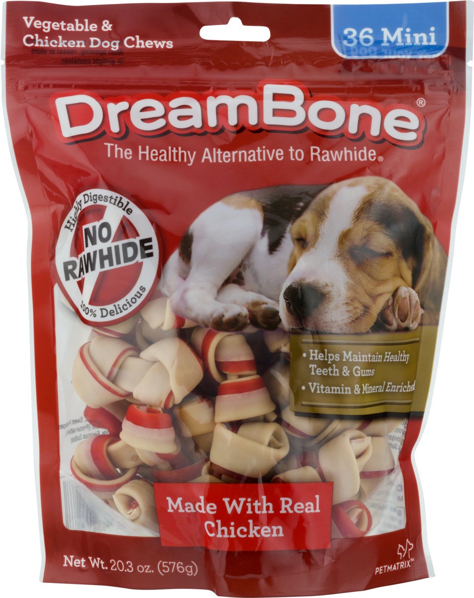 slide 2 of 10, DreamBone Classic Bones Minis, Chicken, 36 ct