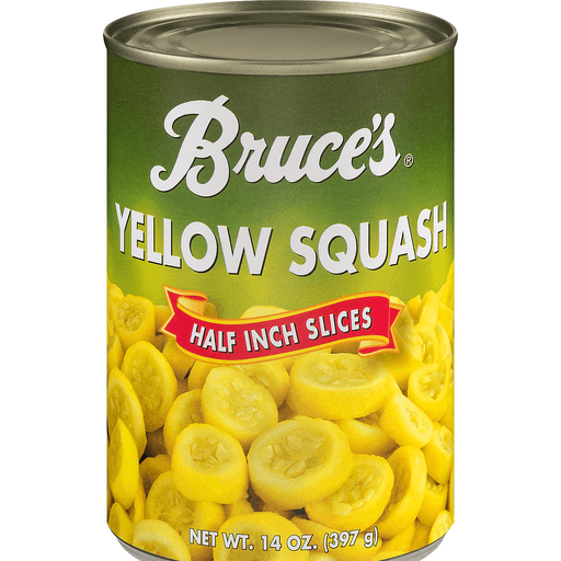 slide 1 of 1, Bruce's Yellow Squash Half Inch Slices, 14 oz