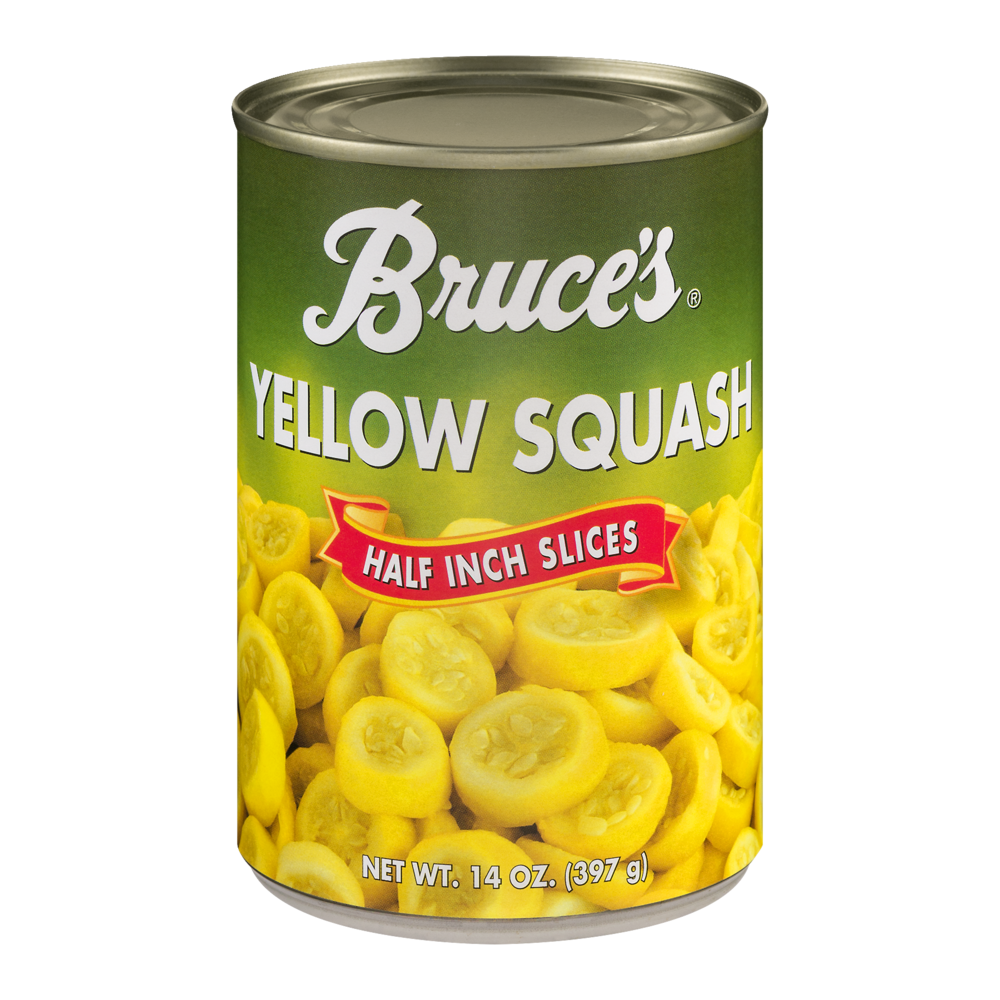 slide 1 of 1, Bruce's Yellow Squash Half Inch Slices, 14 oz