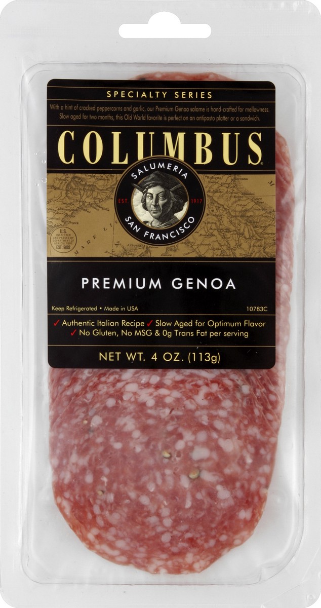 slide 2 of 6, Columbus Sliced Grande Genoa Salame, 4 oz