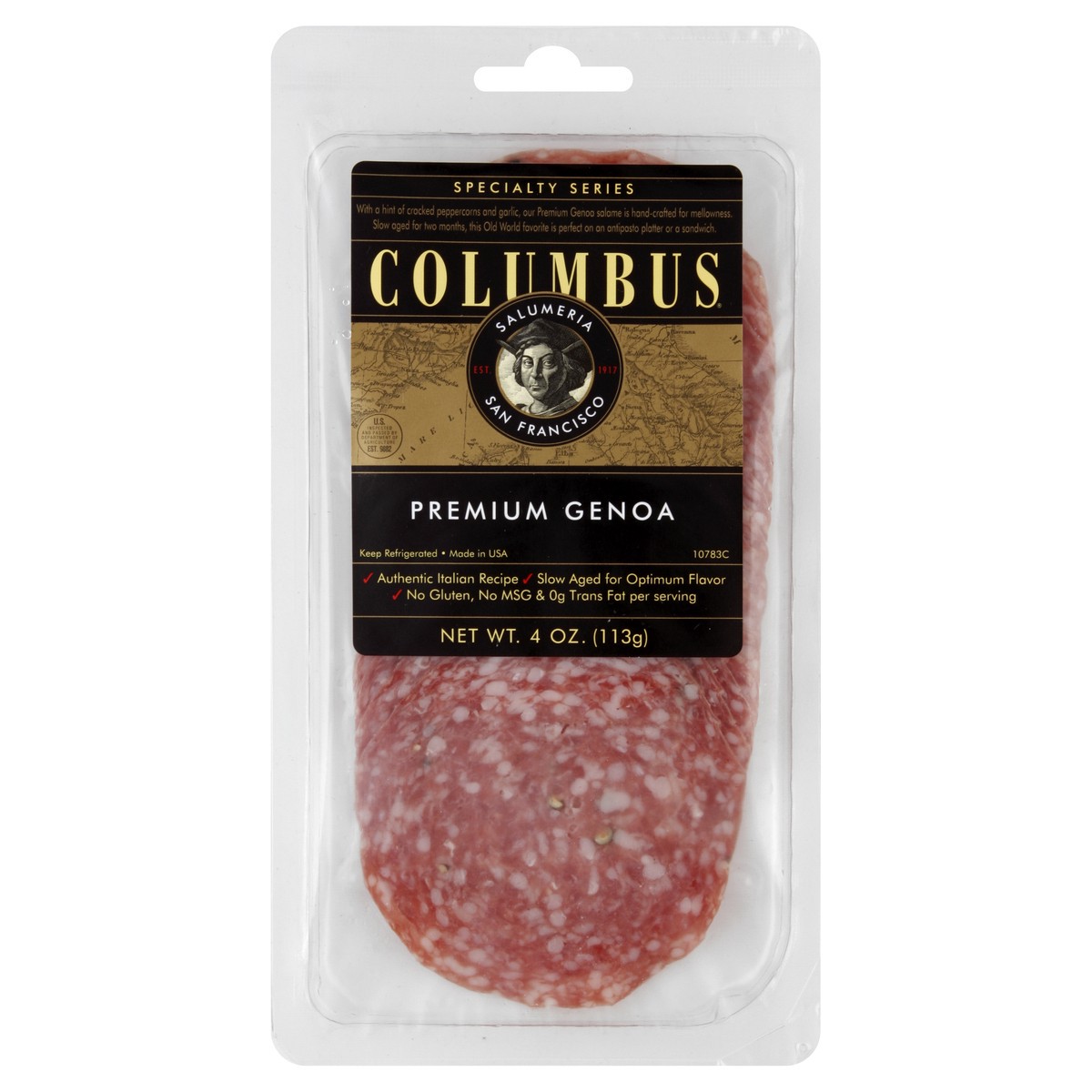 slide 4 of 6, Columbus Sliced Grande Genoa Salame, 4 oz