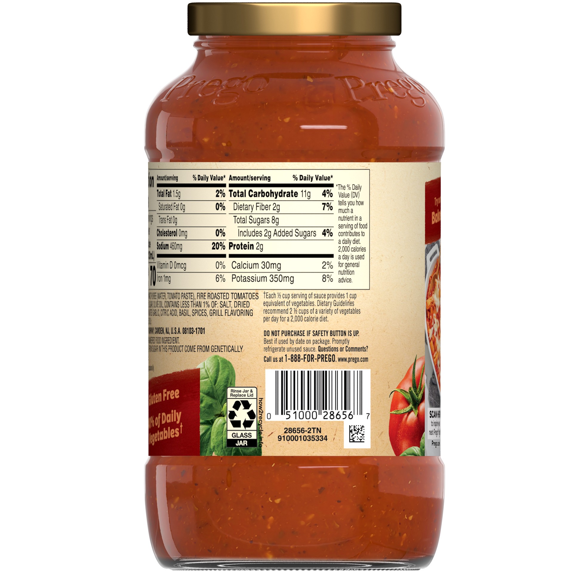 slide 5 of 5, Prego Fire Roasted Tomato Pasta Sauce, 23.5 oz