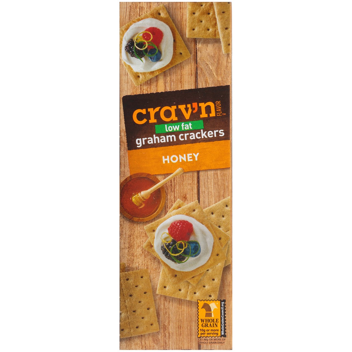 slide 7 of 9, Crav'n Flavor Low Fat Honey Graham Crackers-Crav'N, 14.4 oz