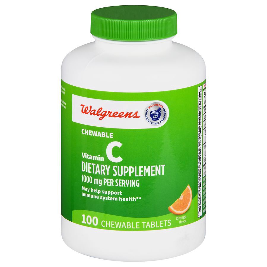 slide 1 of 5, Walgreens Vitamin C 1000 mg per Serving Chewable Tablets, 100 ct