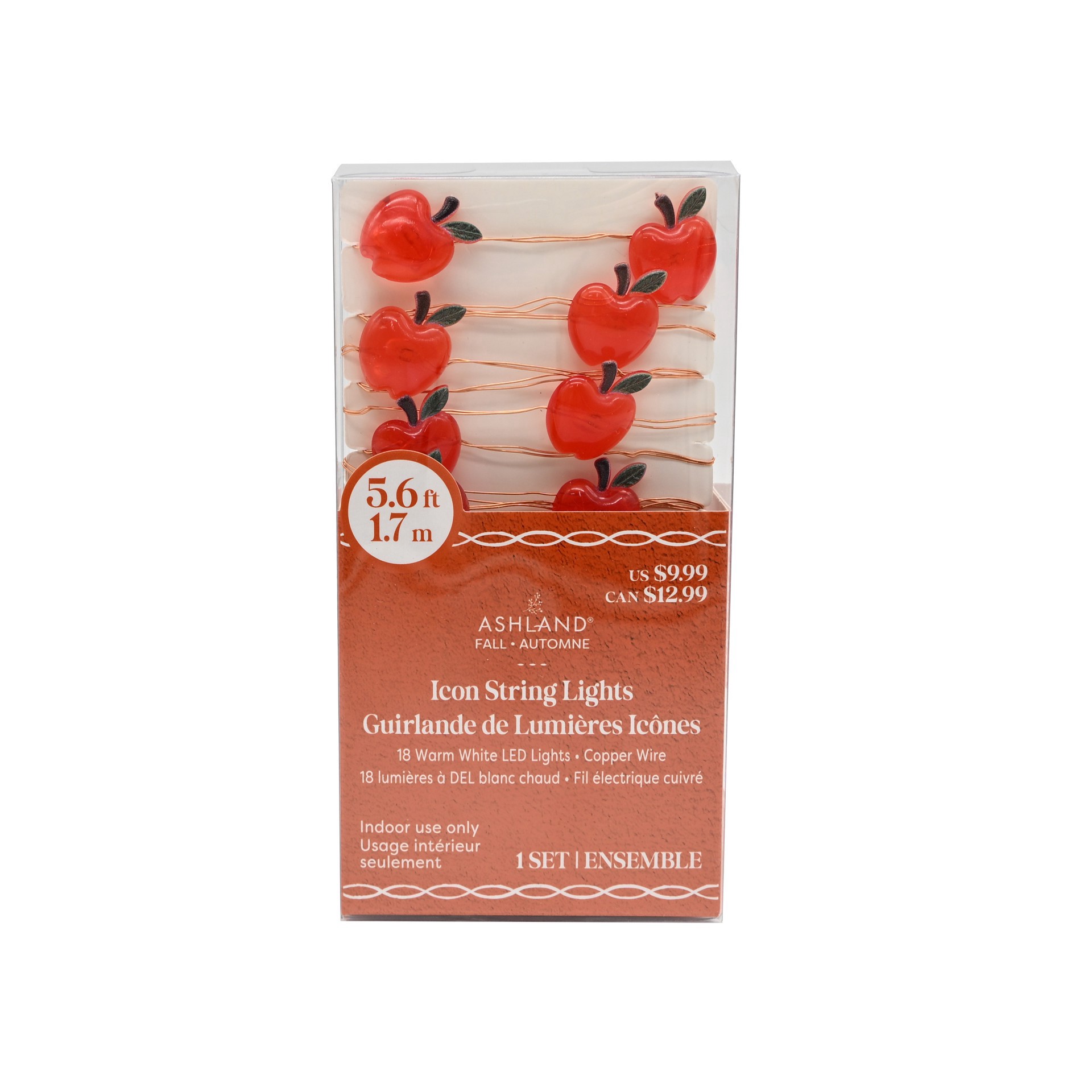 slide 4 of 4, 18ct. Warm White Led Apple Icon String Lights By Ashland, 18 ct