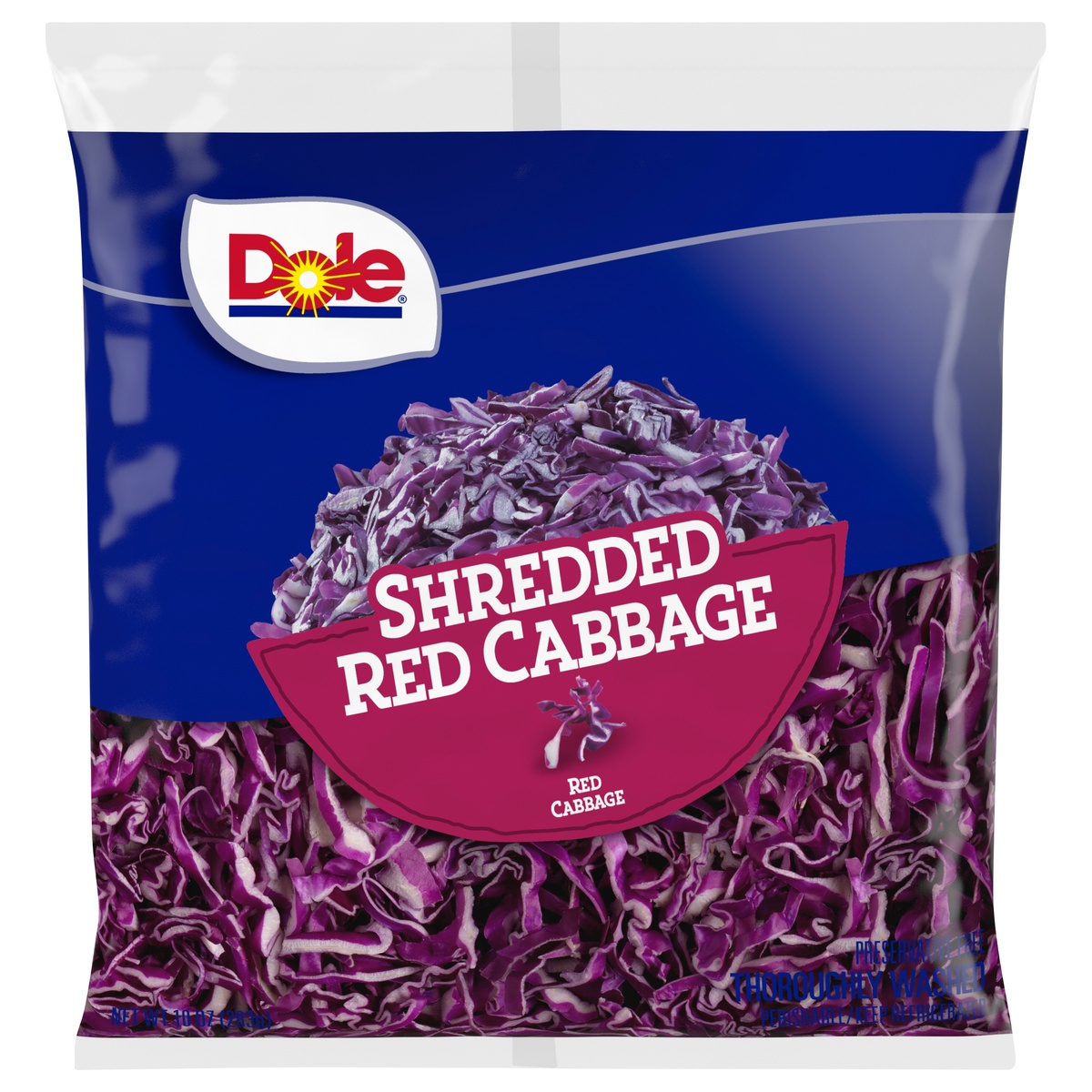 slide 1 of 1, Dole Shredded Red Cabbage, 10 oz