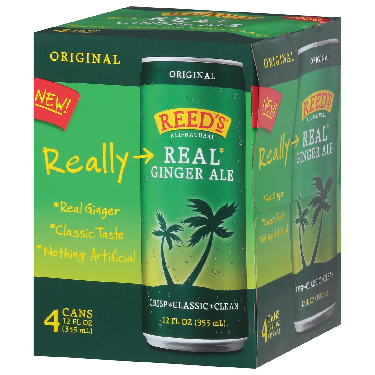 slide 3 of 9, Reed's Real Original Ginger Ale - 4 ct, 4 ct