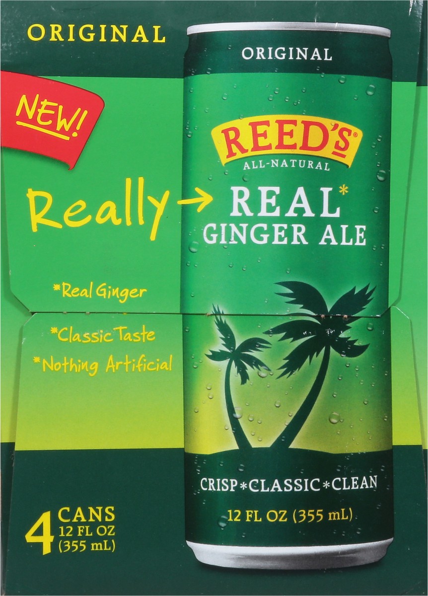slide 8 of 9, Reed's Real Original Ginger Ale 4 - 12 fl oz Cans, 4 ct; 12 fl oz