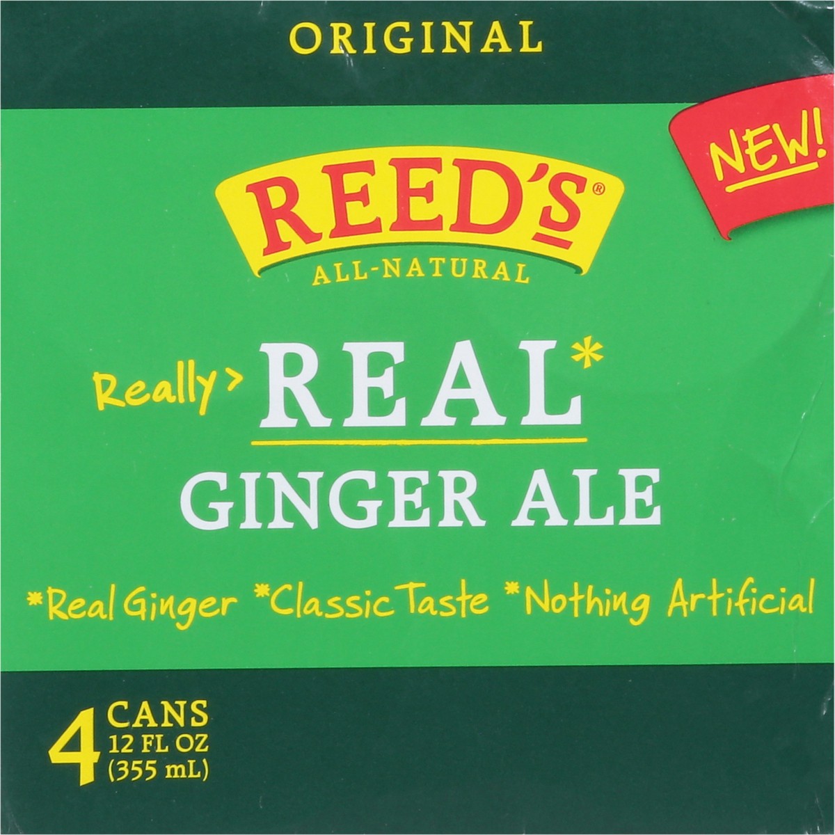 slide 9 of 9, Reed's Real Original Ginger Ale 4 - 12 fl oz Cans, 4 ct; 12 fl oz