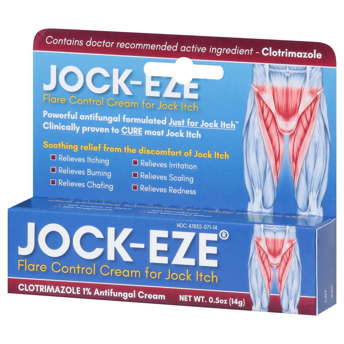 slide 6 of 9, Jock-Eze Flare Control Cream for Jock Itch 0.5 oz, 0.5 oz