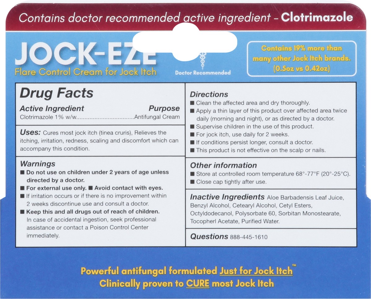 slide 5 of 9, Jock-Eze Flare Control Cream for Jock Itch 0.5 oz, 0.5 oz
