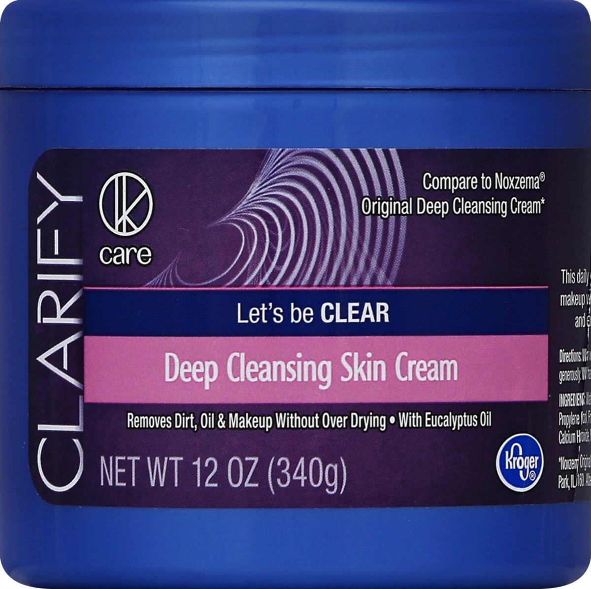 slide 1 of 3, Kroger Clarify Deep Cleansing Skin Cream, 12 oz